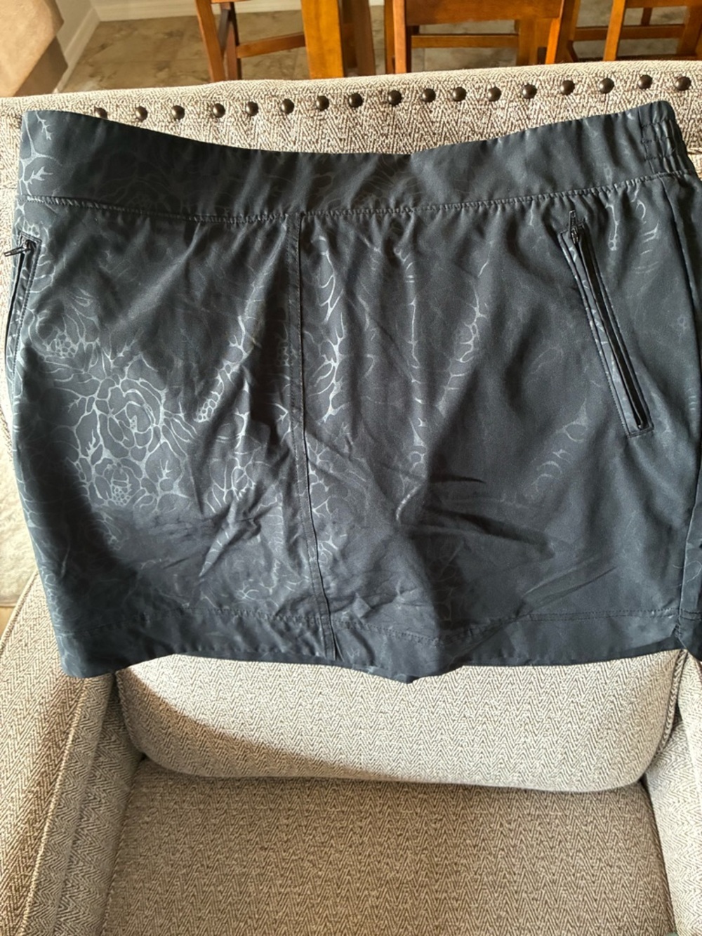 Orvis Black Floral Print Skirt